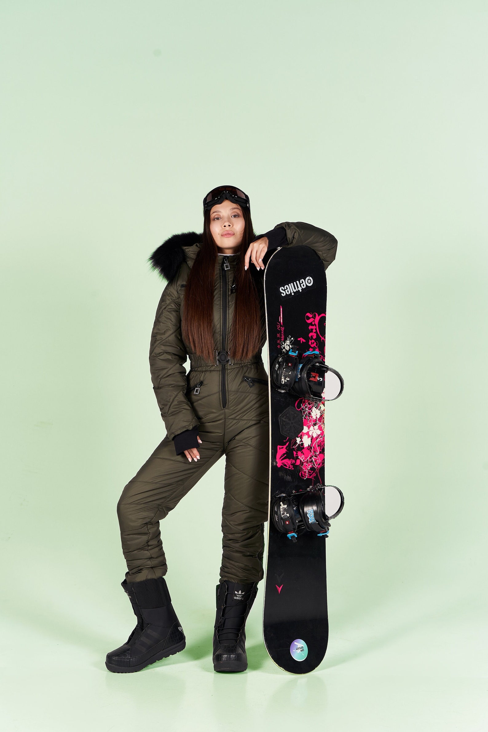 Women Ski Jumpsuit Olive Dark Green Ski One Piece Suit Ski - Etsy