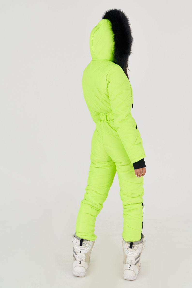 Women Ski Jumpsuit Neon Green Ski Overall Bright Ski Jumpsuit - Etsy