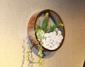 Wall Planter Gold Silver Chrome, Succulents Indoor Bedroom Decor, Hanging Wall Vase, Round Metal Terrarium, Housewarming Wall Planter Gift