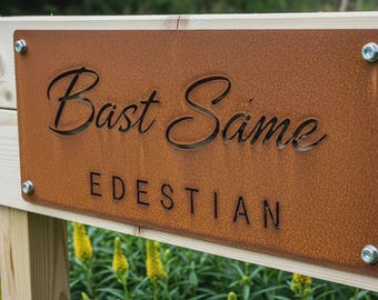 Raw Metal Logo, Custom Rusty Metal Sign, Corten Metal Sign, Business Rusty Metal Sign, Business Sign, Lazer Cut Metal Sign, Wall Gift Sign