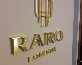Custom Laser Cut Metal Logo Sign: 3D Raised Design