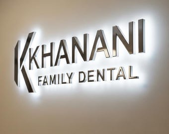 Custom Illuminated Logo Sign: 3D Laser Cut Design, Business Decor