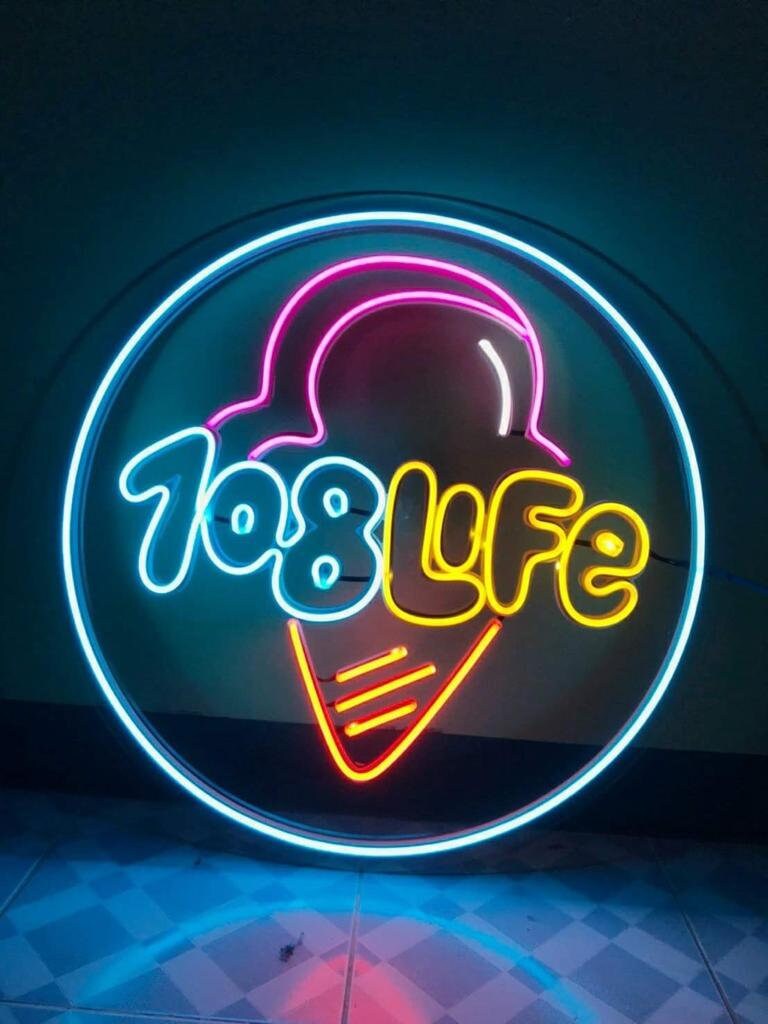 Custom Neon Sign Lobby Wall Decor Grass Wall Lign Funky - Etsy
