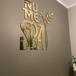 Letrero con logotipo de oficina, letrero con logotipo en 3D, letreros de pared de recepción, letrero con logotipo cortado con láser, señalización personalizada, letrero de decoración de pared personalizado, señalización comercial