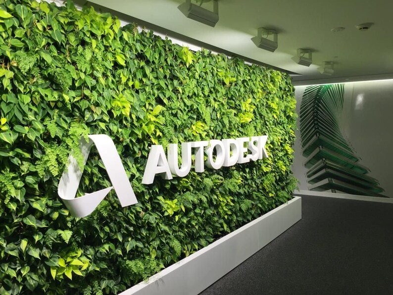 Logo Sign Your Grass Wall Lobby Sign Office Sign Logo Decor Etsy