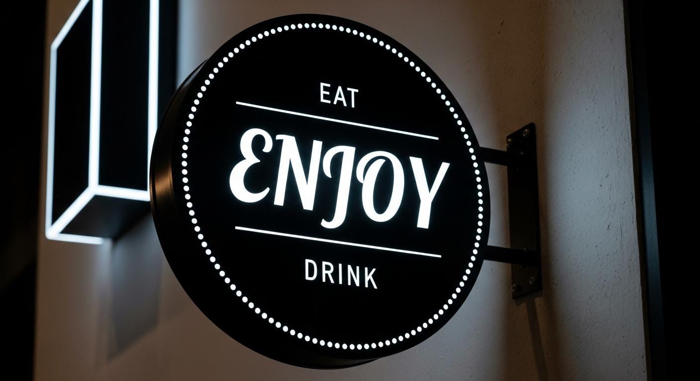 Exterior Illuminated Round Blade Sign, Double Sided Signage, Custom ...