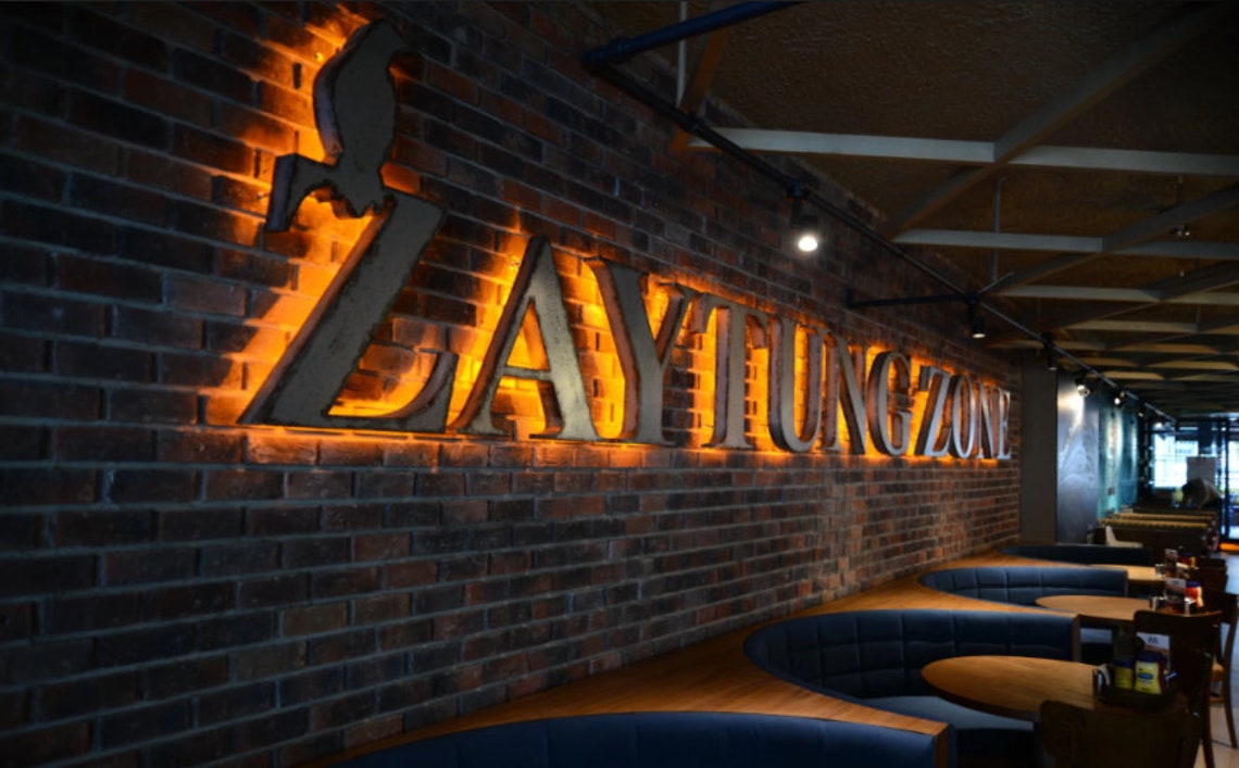 Custom Rusty Sign, Led Illuminated Logo Sign, Metal Logo, 3D Design ...