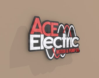 Custom 3D Logo Sign: Laser Cut Acrylic Business Decor