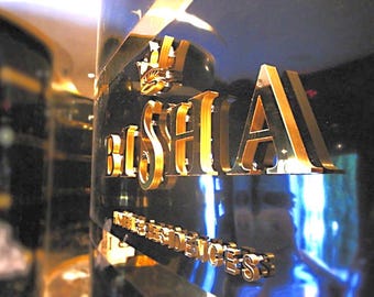 Insegna con logo 3D in metallo tagliato al laser: segnaletica aziendale personalizzata, insegna in metallo 3D, logo aziendale personalizzato in metallo, decorazione personalizzata per ufficio, azienda in metallo