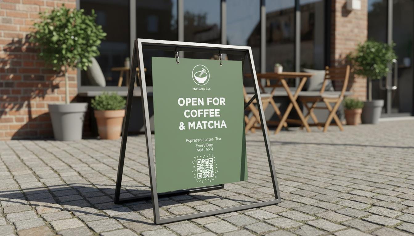 Custom Sidewalk Sign, Double Sided A-frame Outdoor Sign, Business ...