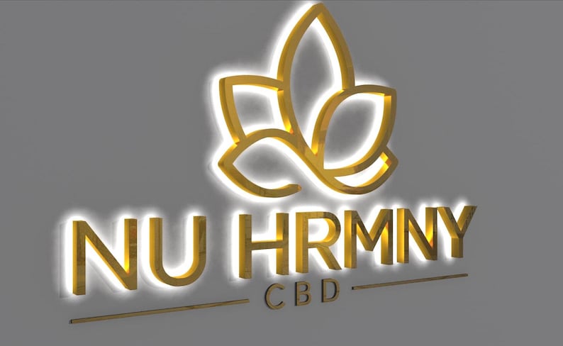 3D Metal Sign Backlit, Office Logo Sign Backlit, Outdoor Sign, Custom Business Led Sign, 3D Logo Sign, Metal Sign, Led Light Logo Sign image 2
