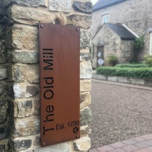 Custom Raw Metal Sign, Corten Steel Sign, Custom Business Logo, Custom Metal Sign, Farm Logo Sign, Lazer Cut Metal Sign, Wall Gift Sign image 9