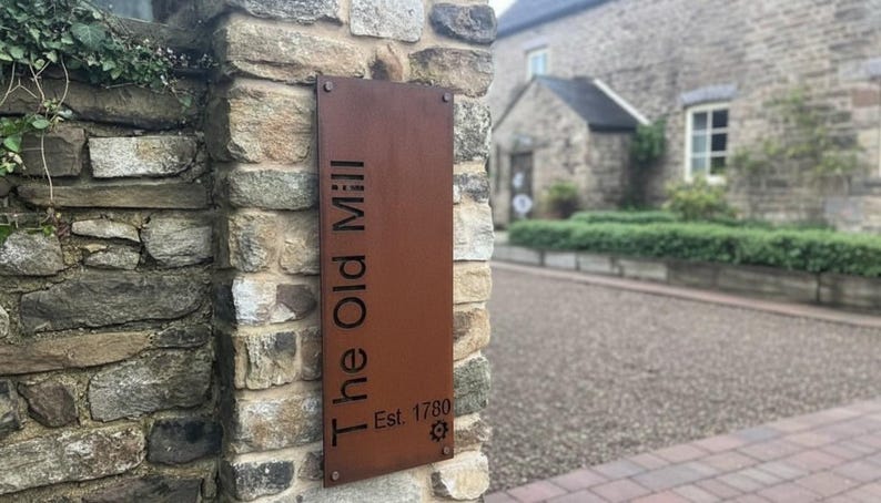 Custom Raw Metal Sign, Corten Steel Sign, Custom Business Logo, Custom Metal Sign, Farm Logo Sign, Lazer Cut Metal Sign, Wall Gift Sign image 9