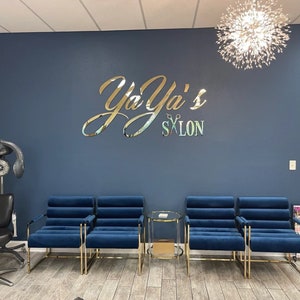 Letrero comercial 3D personalizado, decoración de pared con firma, letrero con logotipo personalizado, logotipo 3D, convierta su logotipo en un letrero, letrero de recepción, montado en la pared