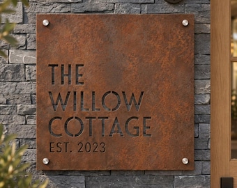 Custom Corten Steel Sign, Raw Metal Sign, Custom Business Logo, Custom Metal Sign, Business Logo Sign, Lazer Cut Metal Sign, Wall Gift Sign