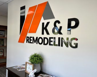 Custom Metal Logo Sign: 3D Laser Cut Business Sign
