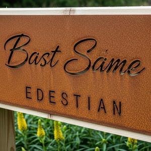 Custom Raw Metal Sign, Corten Steel Sign, Custom Business Logo, Custom Metal Sign, Farm Logo Sign, Lazer Cut Metal Sign, Wall Gift Sign image 14