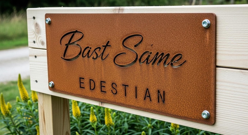 Custom Raw Metal Sign, Corten Steel Sign, Custom Business Logo, Custom Metal Sign, Farm Logo Sign, Lazer Cut Metal Sign, Wall Gift Sign image 14