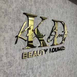 Letrero de metal personalizado, cortado con láser, diseño de logotipo en 3D, carta comercial, letrero de vestíbulo, logotipo de recepción, letrero de pared de oficina, logotipo de metal cepillado, Pupax, letrero