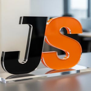 Laser Cut Acrylic Desk Logo Sign: Custom Business Branding, Custom Desk Sign, Acrylic Desk Sign, Office Desk Logo Sign, Business Signboard