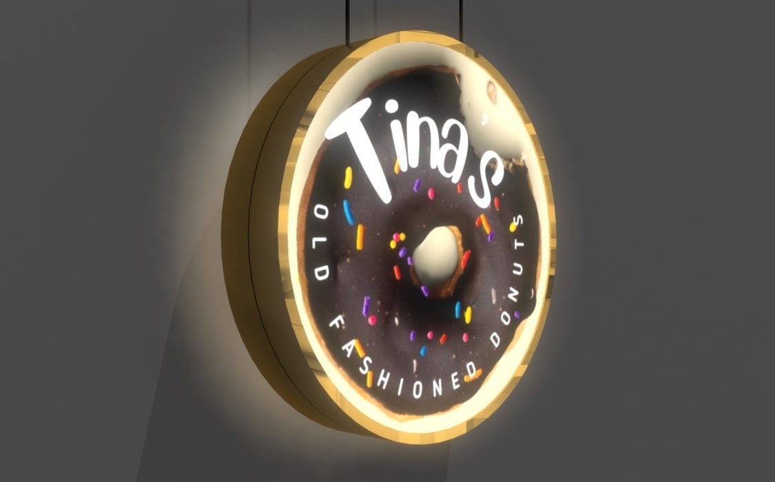 Custom Backlit Business Sign: Double-sided LED Logo Display - Etsy