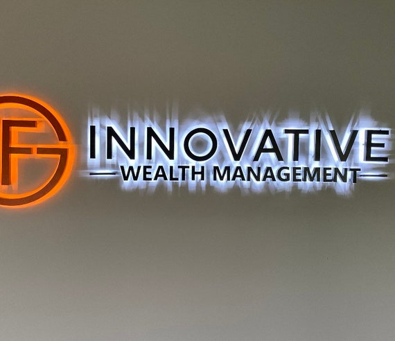 LED Light Logo and Letters, Custom Backlit Sign, Sign for Business, Grass  Wall Sign, 3D Wall Logo, Sign With Raised 3D Office Sign, Pupax 