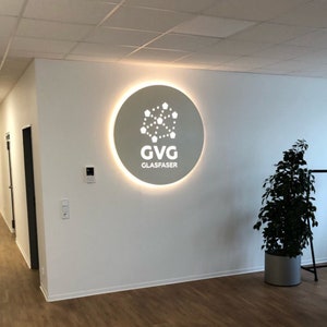 Backlit 3D Logo Sign: Customizable LED Business Sign