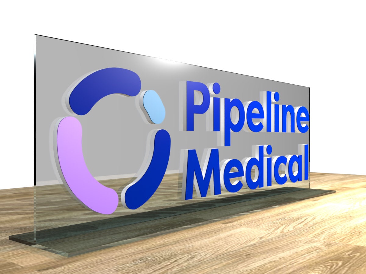 3D Logo Table Top Logo for Company Acrylic Signage Standing Etsy