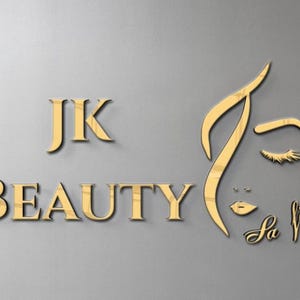 Insegna aziendale 3D, insegna per ufficio personalizzata, insegna per dentista, insegna con logo tagliato al laser, salone di bellezza, insegna, logo da parete per ufficio con design 3D in rilievo