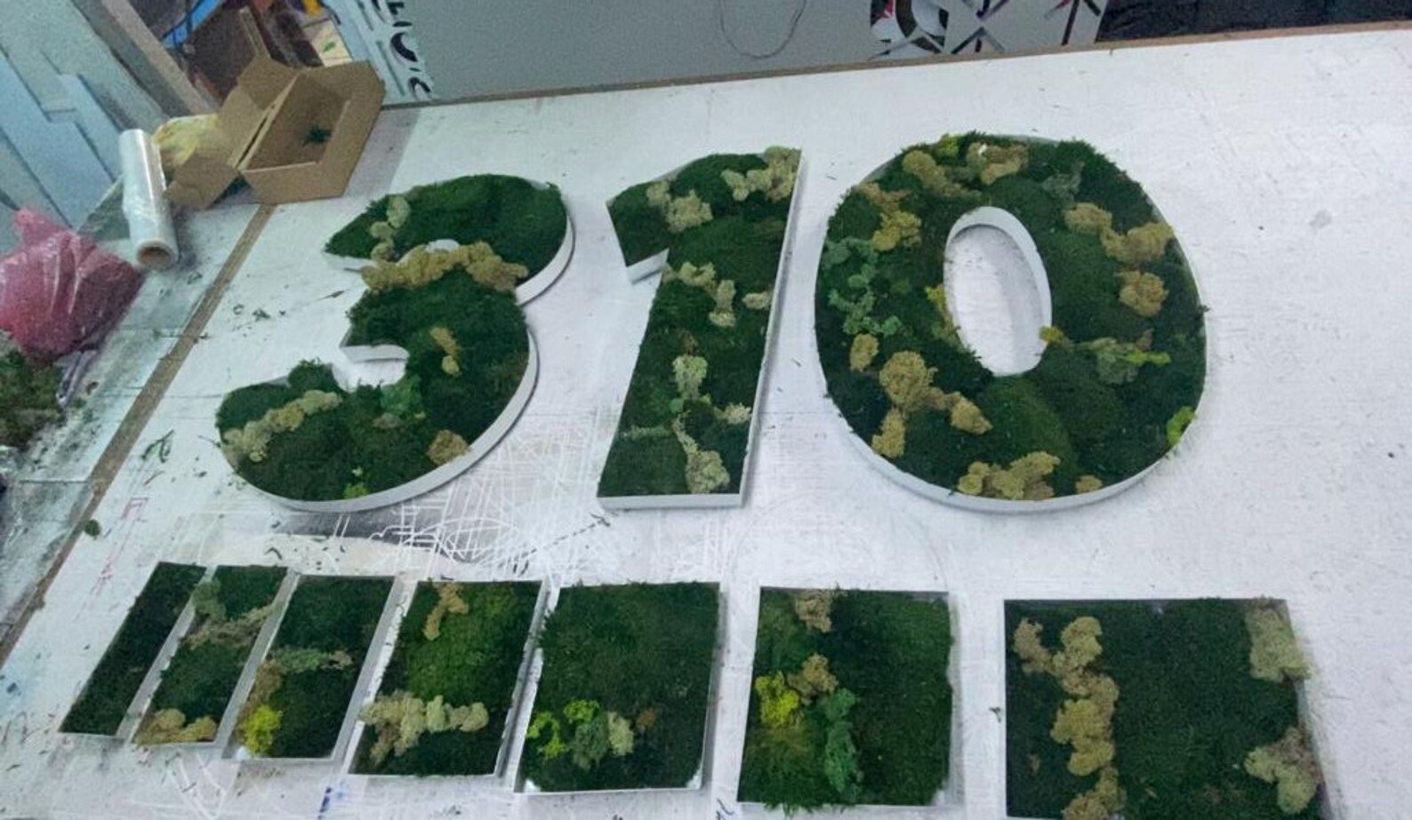 Elegant Letter Art Moss Wall Decor
