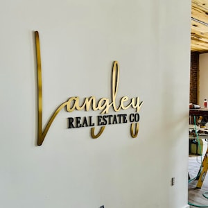 Letrero de agencia agrícola personalizado, letrero con logotipo de recepción, letrero cortado con láser 3D para empresas, logotipo de pared de oficina, logotipo de salón de estética, letrero de clínica dental
