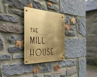 Custom Metal Business Sign, Solid Brass Sign, Bronze Logo Sign, Personalized Luxury Wall Sign, Custom Company Logo, Solid Copper Sign