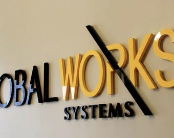 Office Wall Logo, Multiple Colors, Custom 3D Laser Cut, Personalized Signage, Acrylic Emblem, Reception Decor , Turn Your Logo Into Sign