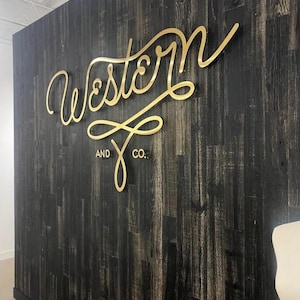 Logo tagliato al laser, insegna, trasforma il tuo logo in un'insegna, insegna per ufficio 3D personalizzata, insegna per reception, decorazione da parete per ufficio, insegna con logo personalizzato, logo 3D