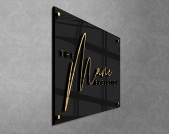Custom 3D Logo Sign: Laser Cut Business Entrance Decor