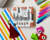 Coptic Journal, Handmade Artbook, Hardcover Journal, Christmas Gift, Art Journal, Handbound Notebook, Personalized Sketchbook, Travel Book