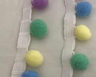 Pompom Briad in multi colours