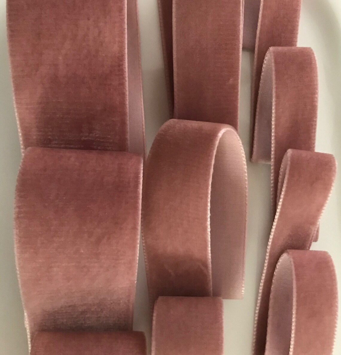 Colonial Rose Velvet Ribbon in Different Widths - Etsy
