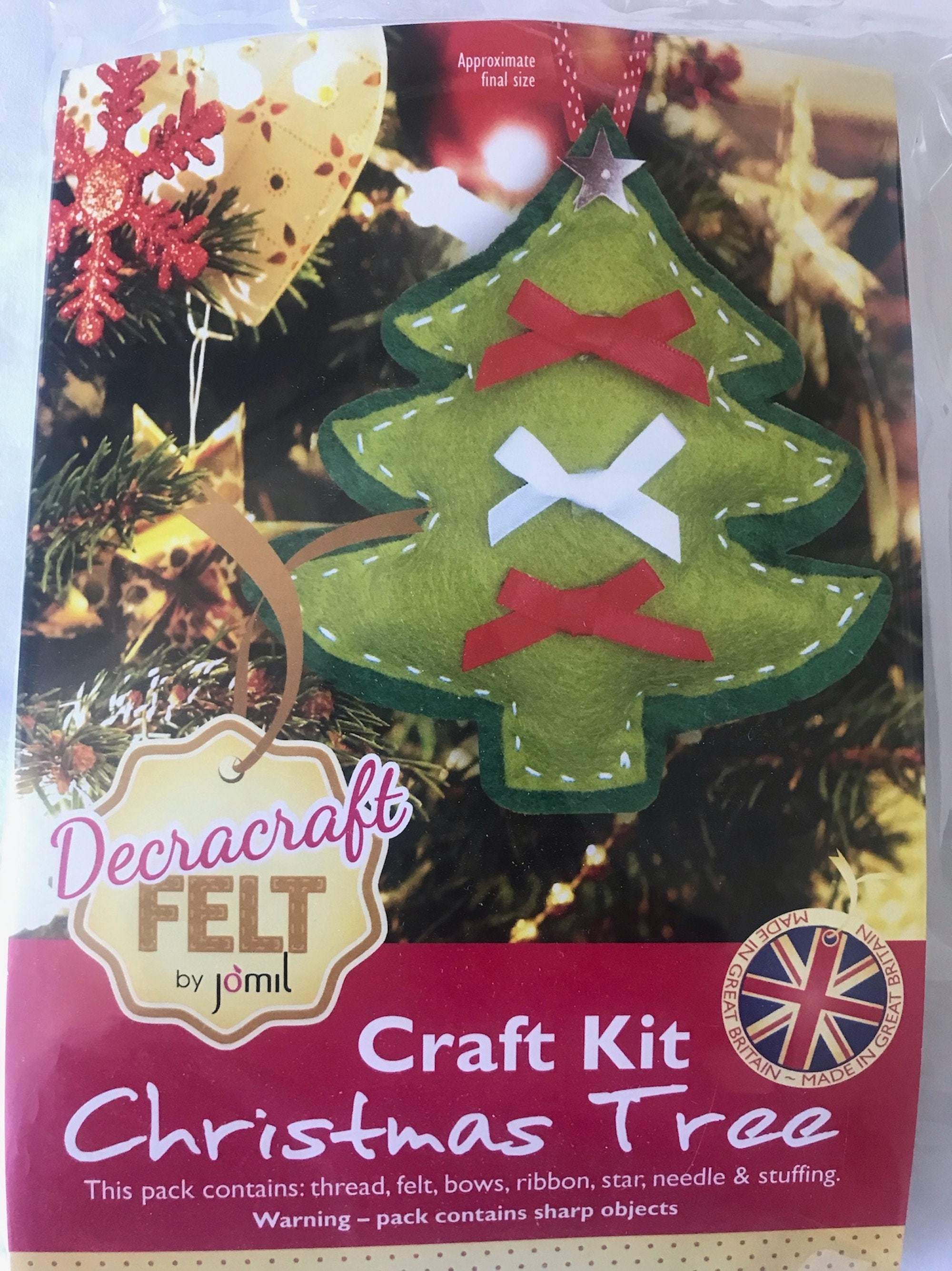 Kit De Feutre Aiguilleté Débutant – Hérisson Et Sapin De Noël – Avec Cadre Et Support