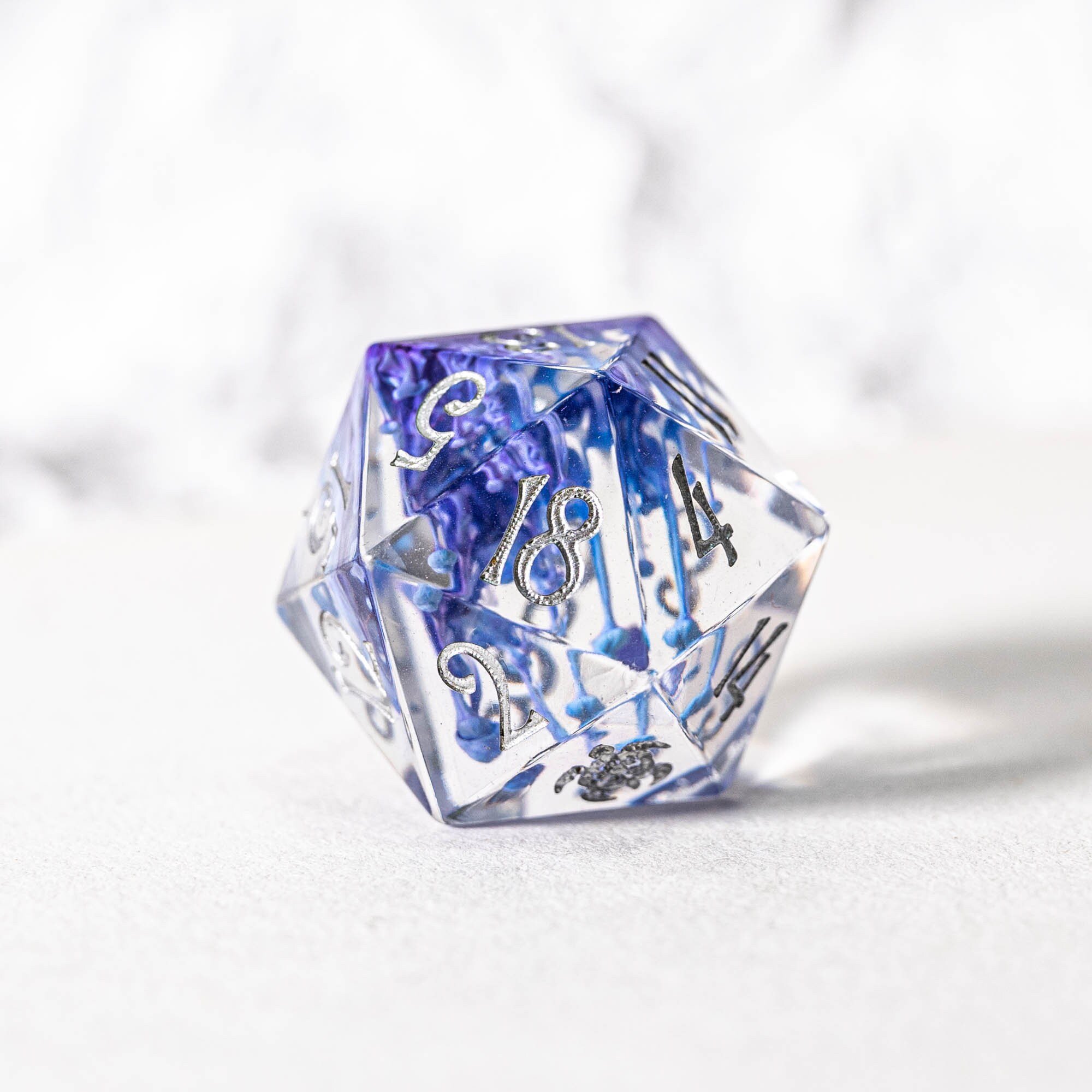 Full Set Handmade Resin Sharp Edge Dice Polyhedral Dice Set Etsy