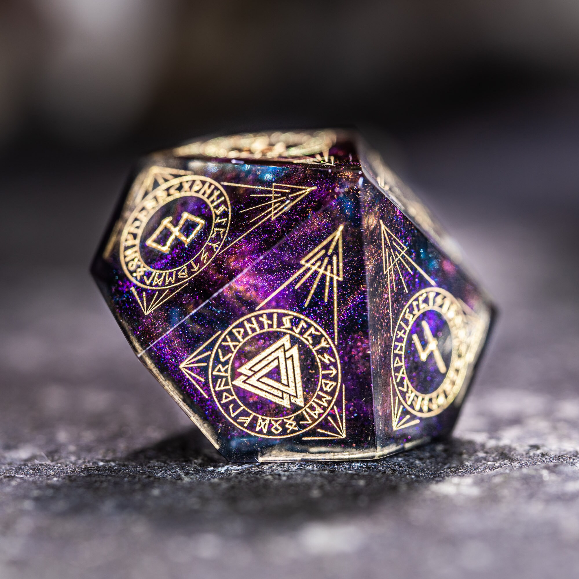 Full Set Handmade Resin Sharp Edge Dice Polyhedral Dice Set Etsy