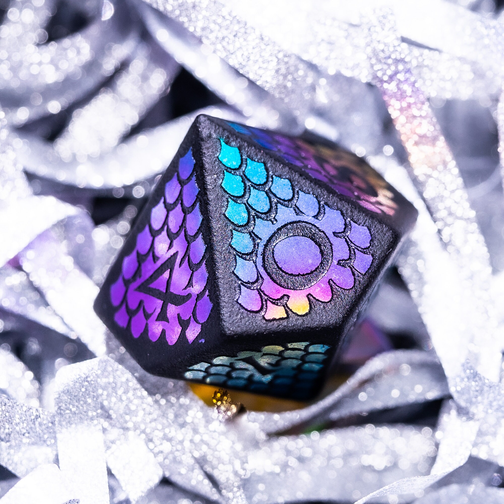 Full Set Obsidian Dnd Dice Set Raised Dice for Dungeons and Etsy