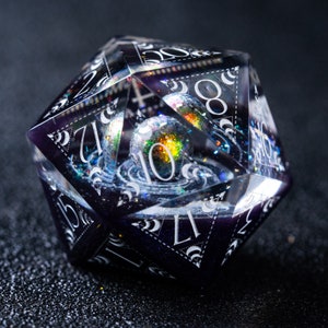 Dnd dice set  Handmade Resin Sharp Edge Dice Polyhedral Dice Set  Astrology Style - The Opal Pieces Galaxy