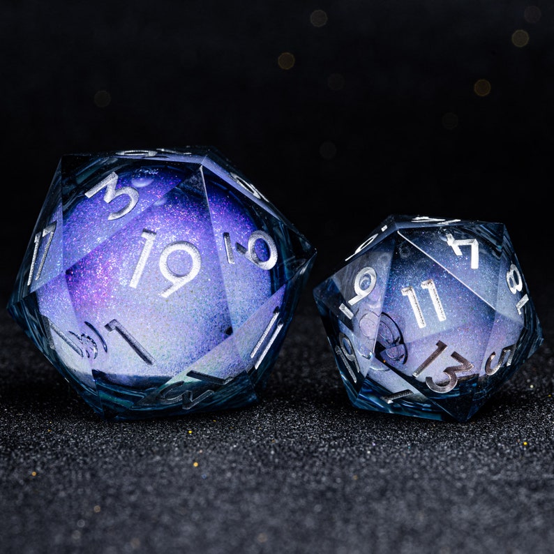 Giant 30mm Starry Liquid Core Resin D20 Dice Dungeons and Etsy Canada