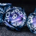 Full Set Handmade Resin Sharp Edge Dice Polyhedral Dice Set DnD Dice Set  -  Dungeons and Dragons DND Starry Liquid Heart 