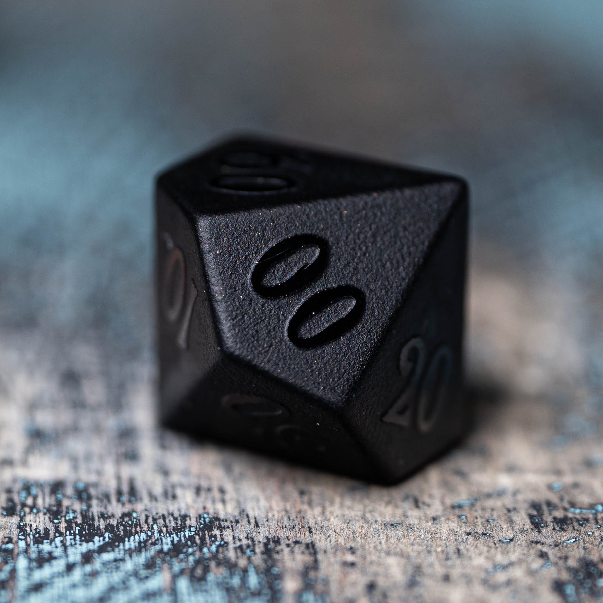 Full Set Obsidian DnD Dice Set Raised Dice for Dungeons and Etsy