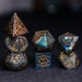 Full Set Labradorite Polyhedral Dice Set DnD Dice Set - Dungeons and Dragons, RPG Game DND MTG Game Astrology Style