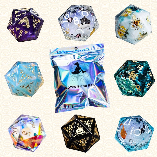 Mystery Dice Blind Bags - Dungeons and Dragons, Rollenspiel Würfelspiel Set