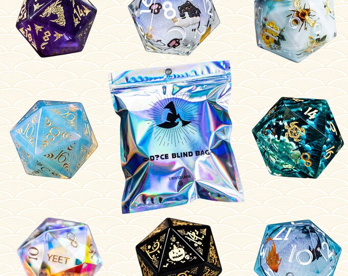 D20 Mystery Dice, Dnd Dice Set, Dice Grab Bag, Random D20 Dice for