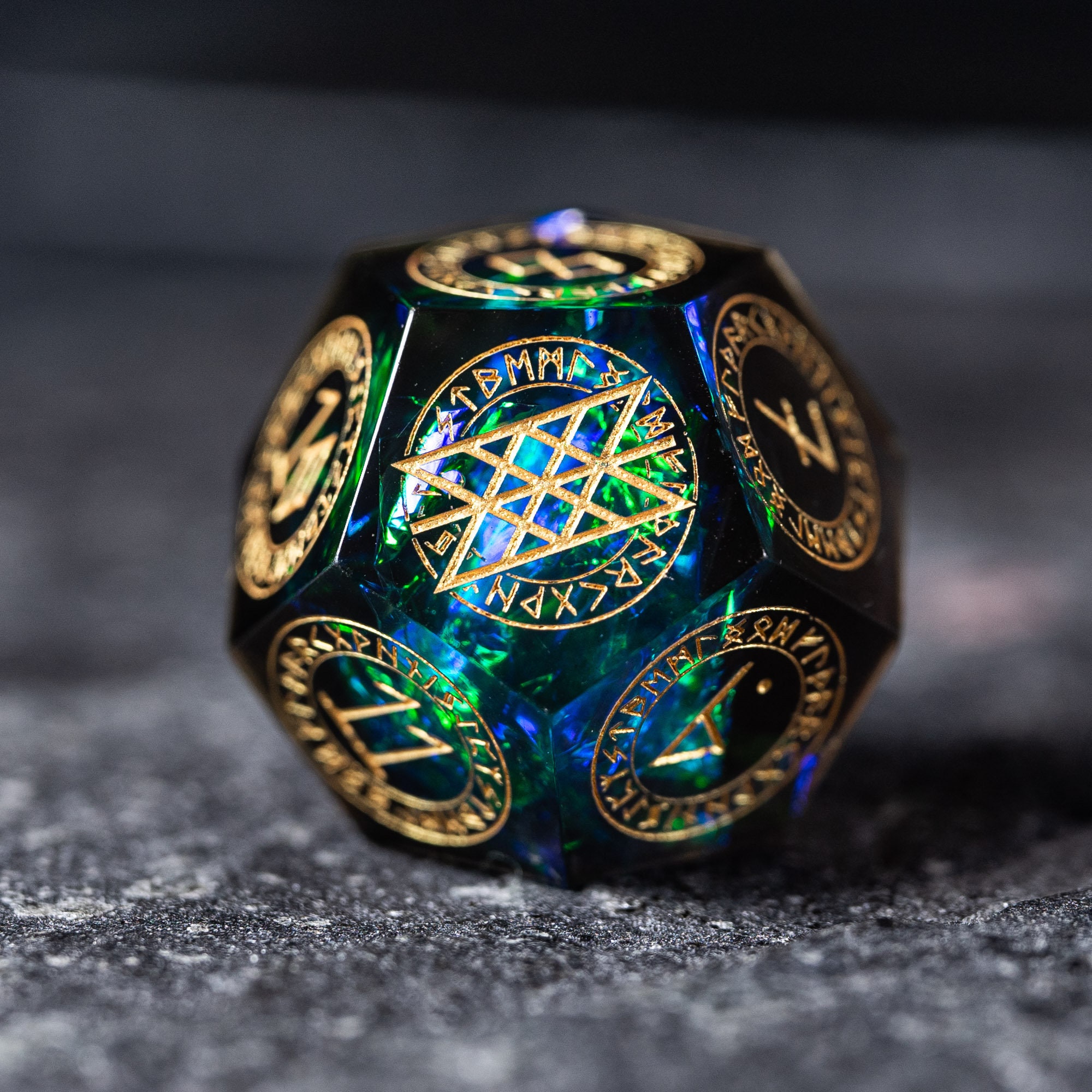 Full Set Handmade Resin Sharp Edge Dice Polyhedral Dice Set Etsy